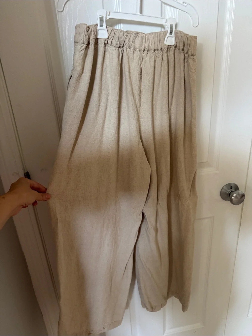 Madewell Sandstone Wide-Leg Linen Blend Chinos